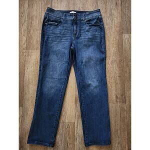 LANE BRYANT High Rise Tighter Tummy Straight Jean Dark Wash Stretch Size 14